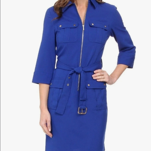Retail $120 Sleeve Belted Shirt Dress by MICHAEL Michael Kors - Picture 6 of 6